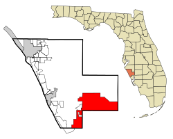 Sarasota County Florida Incorporated and Unincorporated areas North Port Highlighted